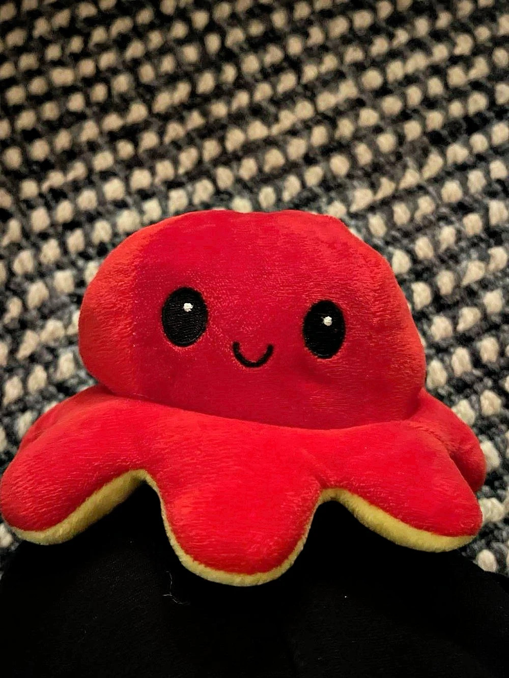 Reversible Octopus Plush Red & Yellow Like New
